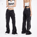 Street Wear With Variable Pants-type Lengthened Zipper