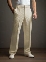 Casual Versatile Business Straight Men's Fashion Waffle Suit Pants