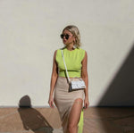 Sleeveless Vest Cropped Round Neck Bottoming Top Bow