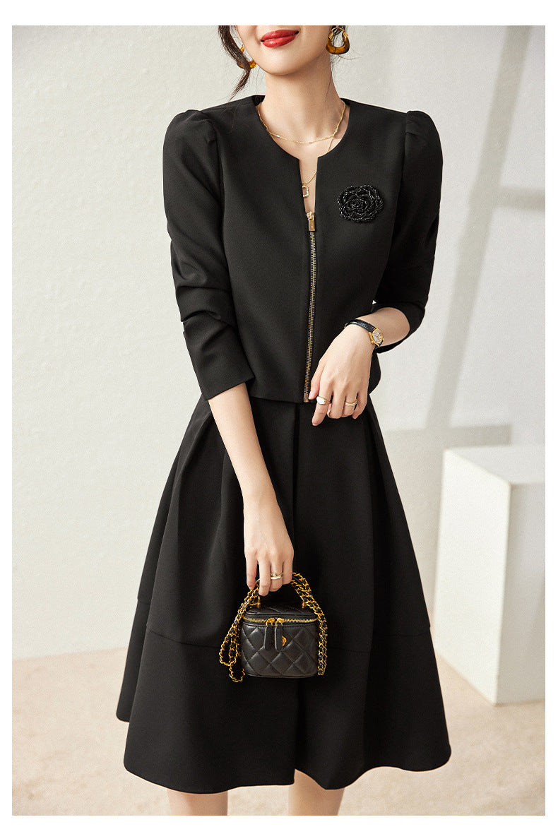 Hepburn Style Skirt Two Piece Set