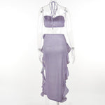 Summer Vacation Style Hot Girl Slim Top Skirt