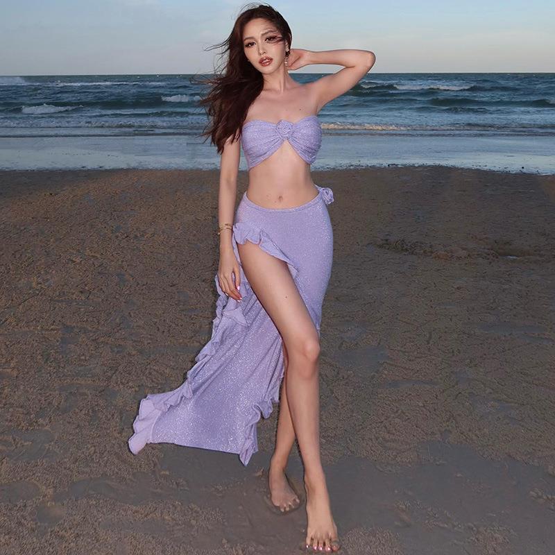 Summer Vacation Style Hot Girl Slim Top Skirt