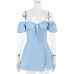 Fashion Hip Off-shoulder Split Dress Women