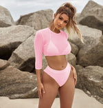 Mesh Three-piece Bikini Split Swimsuit