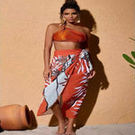 Push Up Bikini High Waist Split Swimsuit Chiffon Dress