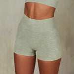 Denim Seamless Knitted Sports Yoga Clothes Women