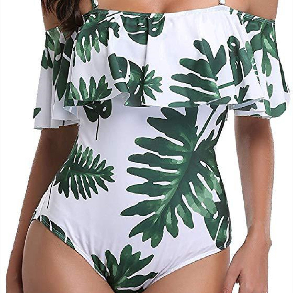 Slim Off Shoulder Women's One-piece Swimsuit