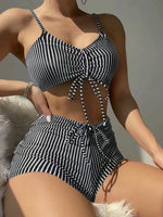 Women's High Waist Split Bikini Swimsuit