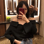 Lazy Style Off-shoulder Sling One-shoulder Blouse Women